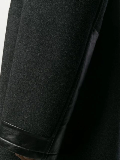 Shop Jil Sander Contrast Panelled Coat In Grey