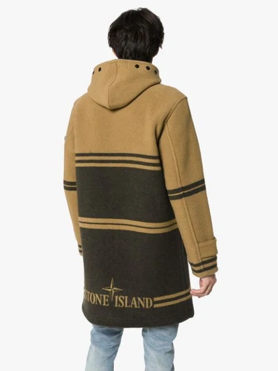 striped hooded coat