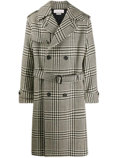 Shop Alexander Mcqueen Exploded Dogtooth Trench Coat In Black