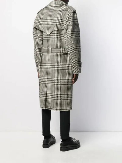 Shop Alexander Mcqueen Exploded Dogtooth Trench Coat In Black