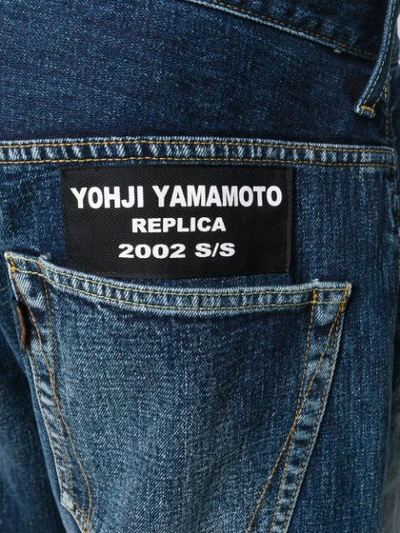 Shop Yohji Yamamoto Wide-leg Jeans In Blue