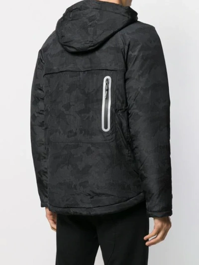 Shop Hydrogen Worker Camouflage Padded Jacket In Black