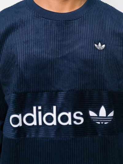 Adidas Originals Samstag Corduroy Sweatshirt In Blue | ModeSens
