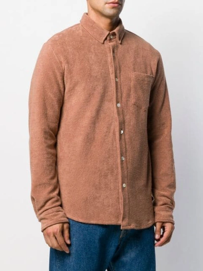 Shop Séfr Button-up Shirt In Brown