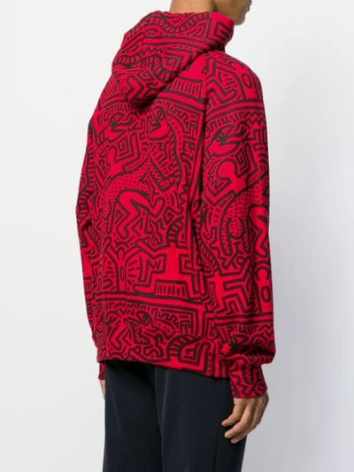 Shop Etudes Studio X Keith Haring Odysseus Printed Hoodie In Red