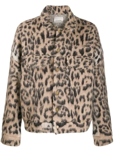 Shop Laneus Animal Print Jacket In Neutrals