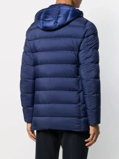 Shop Herno Hooded Padded Jacket In Blue