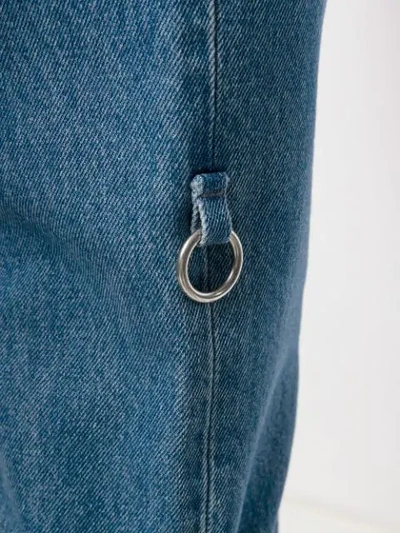 Shop Raf Simons Ring Embellished Jeans In Blue