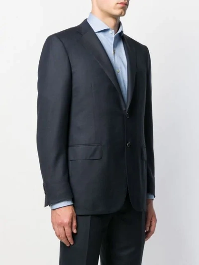 Shop Canali Single-breasted Wool Suit - Blue