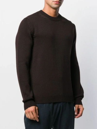 Shop Roberto Collina Fine Waffle Knit Jumper In Brown
