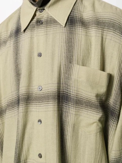 Shop Ann Demeulemeester Oversized Check-patterned Shirt In Neutrals