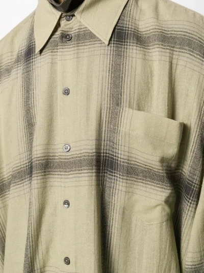 Ann Demeulemeester Oversized Check-patterned Shirt In Neutrals