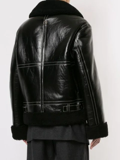 Shop Wooyoungmi Shearling Jacket In Black