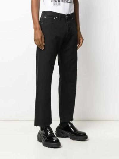 Shop Maison Margiela Straight-leg Jeans In Black