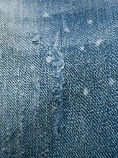 Shop John Richmond Amsack Distressed Detail Jeans In Blue