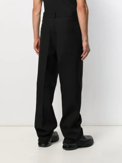 Shop Jil Sander Straight Leg Trousers In Black