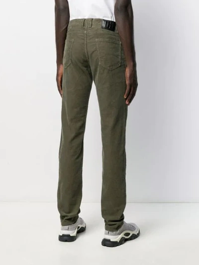 Shop Les Hommes Urban Mid-rise Slim Fit Jeans In Green