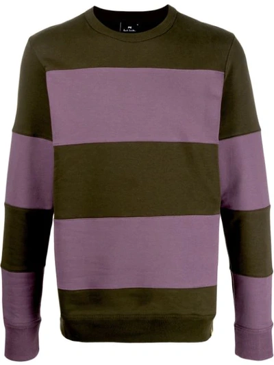 Shop Ps By Paul Smith Striped Cotton Sweatshirt In 35