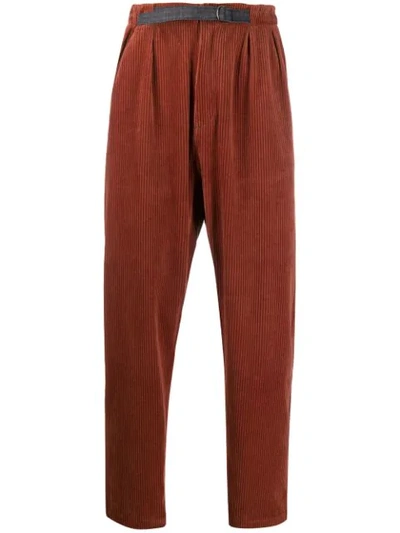 Shop Société Anonyme Belted Corduroy Trousers In Brown