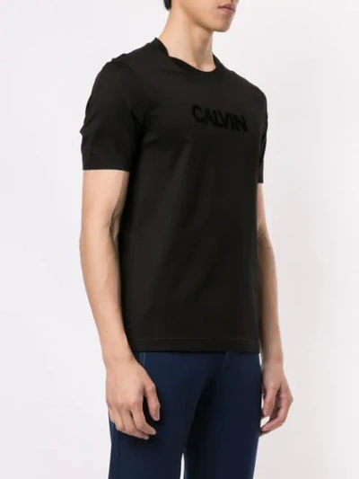 Shop Ck Calvin Klein Logo Print T-shirt In Black