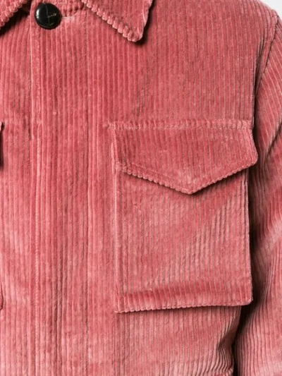 Shop Ami Alexandre Mattiussi Sherpa-lined Safari Jacket In Pink