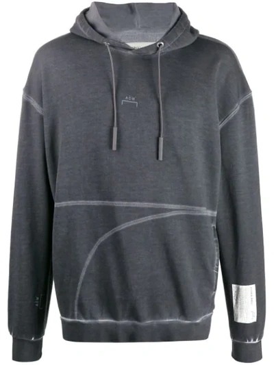Shop A-cold-wall* Flat Overlock Hoodie In Grey