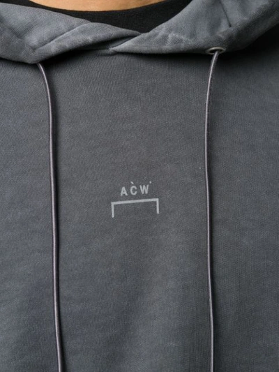 Shop A-cold-wall* Flat Overlock Hoodie In Grey