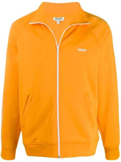 Shop Kenzo Logo Print Track Jacket In 41 Orange