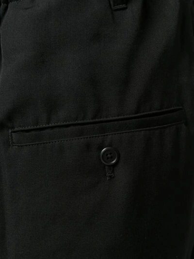 Shop Yohji Yamamoto Wide Leg Pants In Black