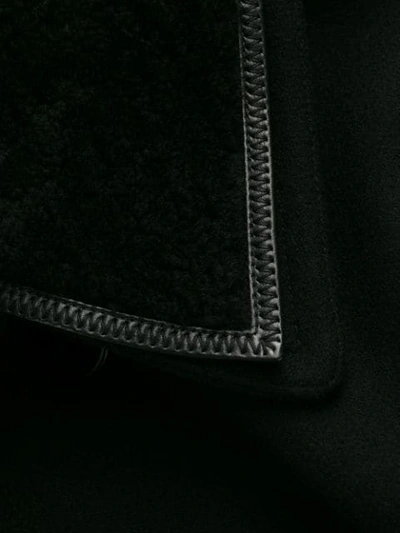 Shop Tom Ford Velvet Collar Double Breasted Coat In Black