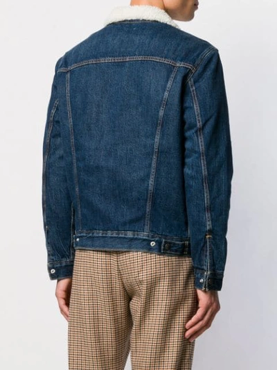 Shop Levi's Faux Shearling Denim Jacket - Blue