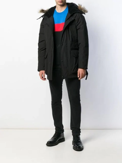 Shop Arctic Explorer Chill Parka Coat In Black