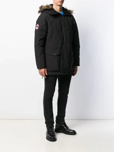 Shop Arctic Explorer Chill Parka Coat In Black