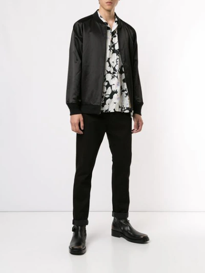 Needles Leopard-print Velour Bomber Jacket In Black