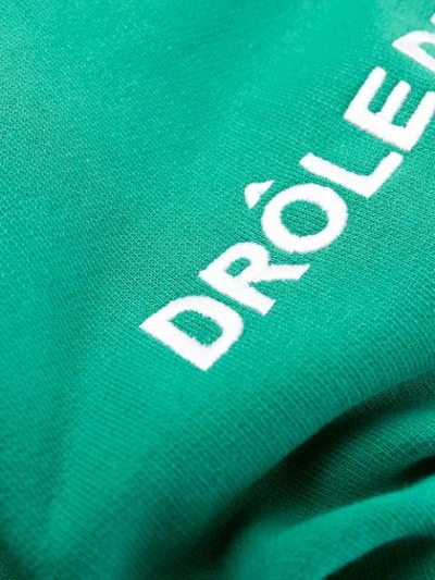 Shop Drôle De Monsieur Logo Print Sweatshirt In Green