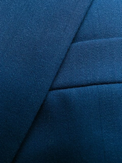 Pre-owned Versace 1980's Notched Lapel Structured Blazer In Blue