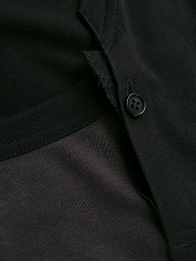 Shop Yohji Yamamoto Two Tone Sweatshirt In Black