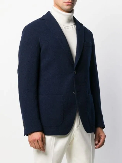 Shop Altea Fitted Bouclé Blazer In Blue