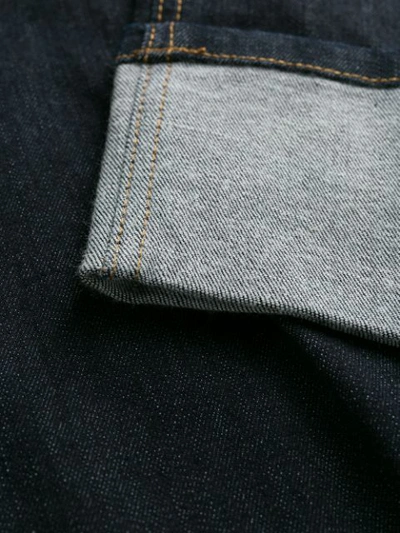 Shop Neil Barrett Gerade Jeans Mit Seitentaschen In Blue