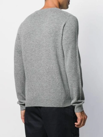 Shop Cenere Gb V-neck Relaxed Jumper In Grey