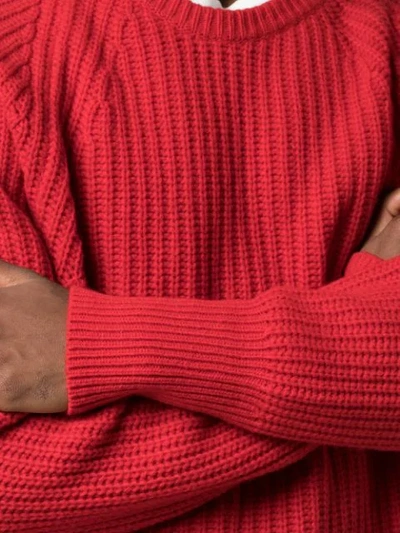 Shop Barbour Ribbed Knit Jumper In Red