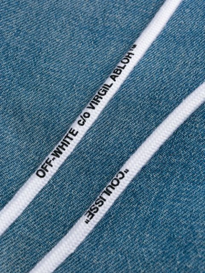 Shop Off-white Cord Belt Slim-fit Jeans In Blue
