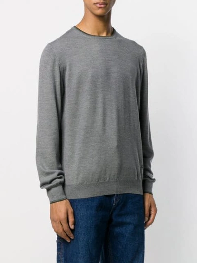 Shop Fay Fine Knit Jumper In Grey