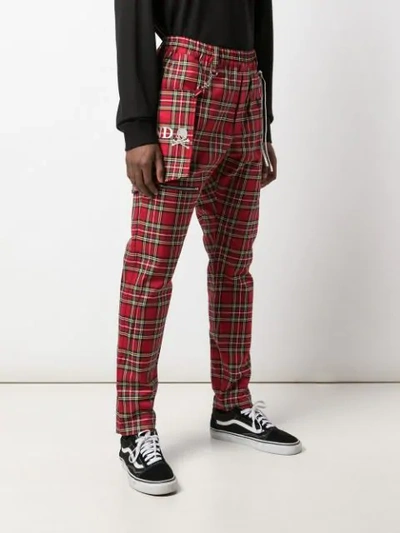 TARTAN DROP-CROTCH TROUSERS