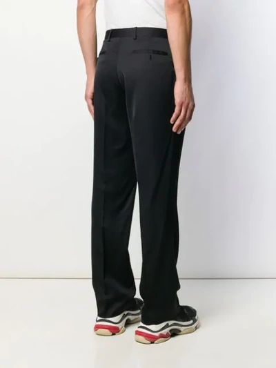 Pre-owned Giorgio Armani 2006 Straight-leg Trousers In Black