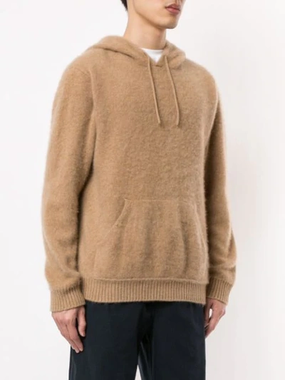 Shop Coohem Cashmere Hoodie Top In Brown