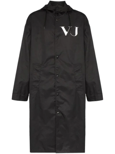 Shop Valentino X Undercover Ufo Print Parka In Black