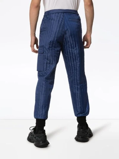 Shop Willy Chavarria X Kansas Thermo Quilted Track Pants In  Blue: