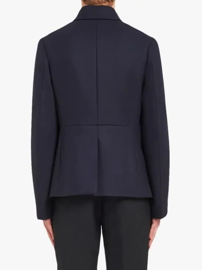 Shop Prada Double Cloth Jacket In Blue