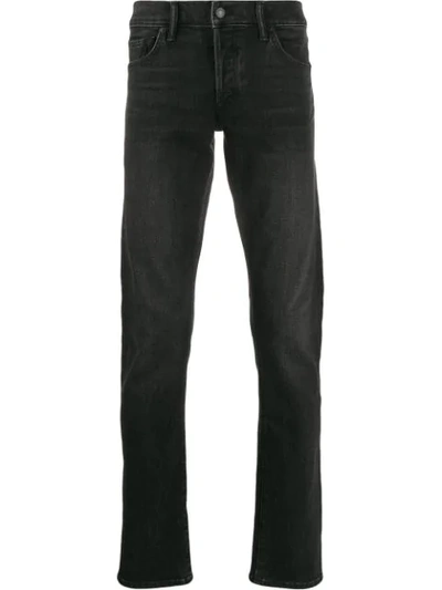Shop Tom Ford Faded Slim Jeans In Black